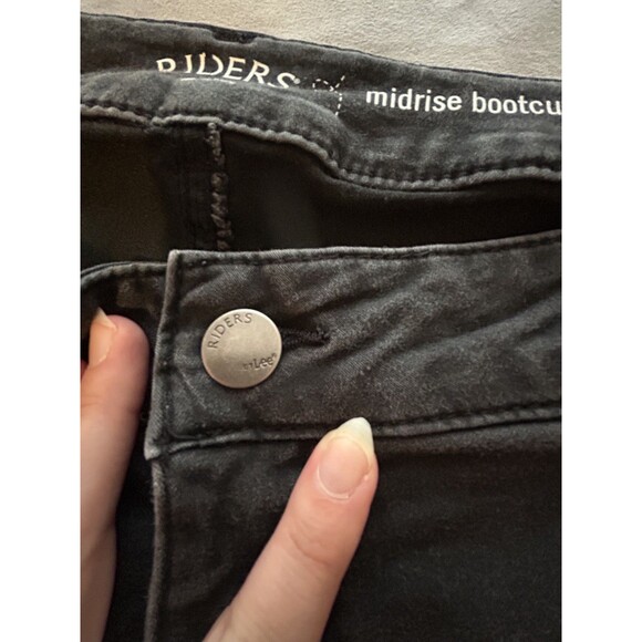 Riders by Lee Women's Size 20WP Black Midrise Bootcut Jeans Denim Pants - Picture 3 of 8